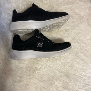 Skechers Black and White Sneakers with Memory Foam